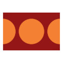Orange Circles on Red
