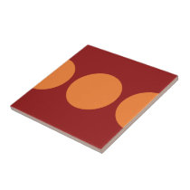 Orange Circles on Red tiles