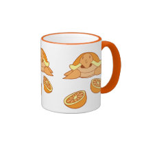 Orange Citrus Fruit Turtle mugs