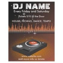 Orange City and Turntable Music Flyer by ZazzleFlyers Orange City and Turntable Music Flyer