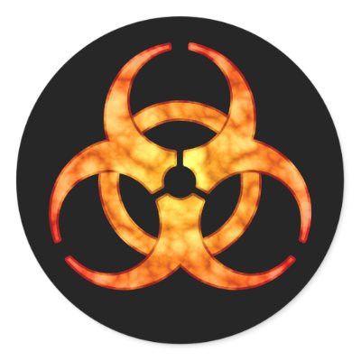 Orange Biohazard Symbol