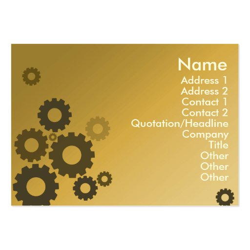 Orange Cogs - Chubby Business Card (front side)
