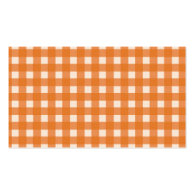 orange color country plaids business card template