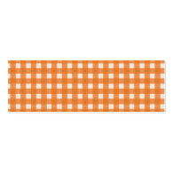 orange color country plaids business card template