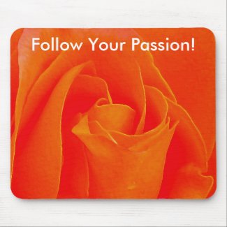 Orange Colored Rose mousepad