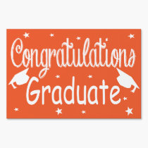 Orange Congratulations Graduate Yard Sign yard signs