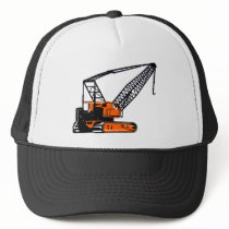 Orange Construction Crane Hats