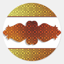 Orange Contemporary Celtic Pattern Sticker