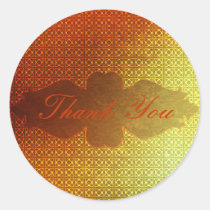 Orange Contemporary Celtic Pattern Stickers