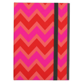 Orange | Coral | Hot Pink Chevron Zigzag Pattern iPad Folio Case
