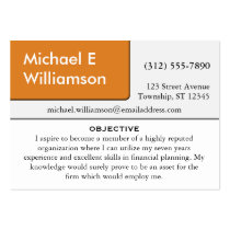 Orange Corner RESUME Business Cards business cards