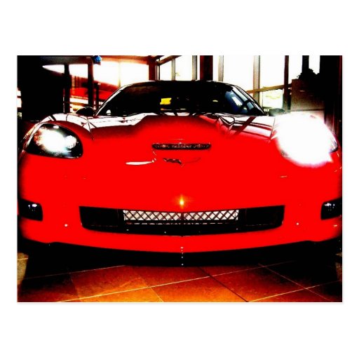 Orange Corvette Post Card