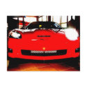Orange Corvette postcard