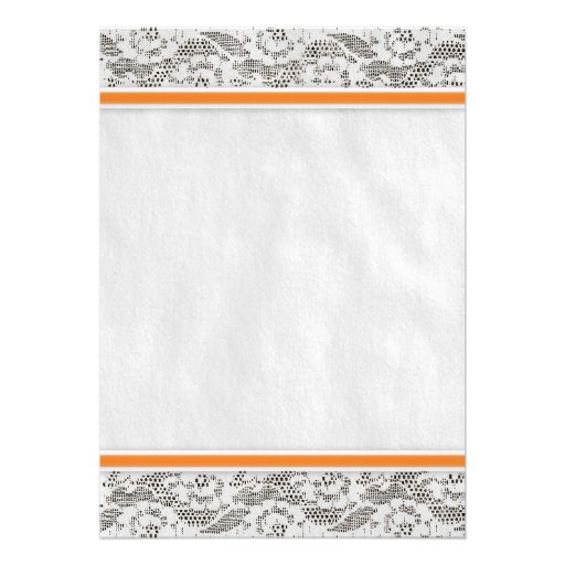 Orange Country Lace Wedding Invitations