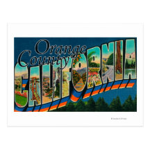 Orange County, California - Large Letter Scenes Post Card