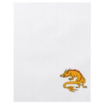 Orange Crawling Dragon Flyer Design