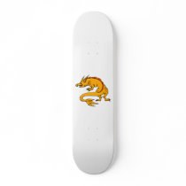 Orange Crawling Dragon Skate Deck