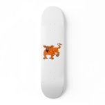 Orange Crawling Silly Dragon Skate Board