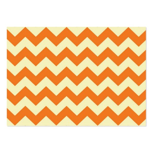 Orange Cream Citrus Chevron ZigZag Stripes Gifts Business Card Template (back side)