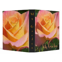 Orange "Creamsicle" Rose 3 Ring Binder