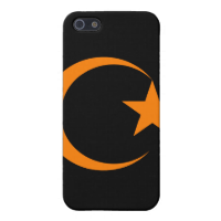 Orange Crescent & Star.png Cover For iPhone 5