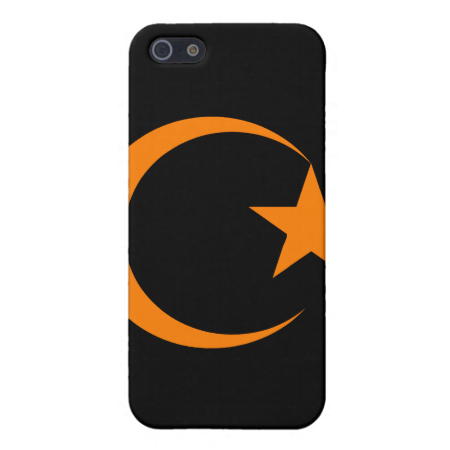 Orange Crescent & Star.png Cover For iPhone 5
