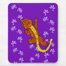 Orange Crestie Footprints Purple (mousepad)