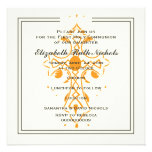 Orange Cross First Communion Baptism Confirmation Personalized Invitations