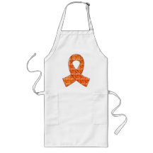 Orange Crystal Ribbon Kidney Cancer MS Leukemia Aprons