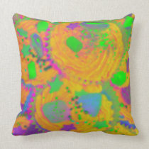 Orange Cupcakes throw pillow square