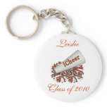 Orange Custom Cheerleader KeyChain