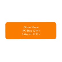 Orange Custom Return Address Labels