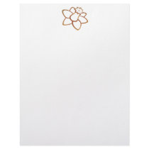 Orange Daffodil Customized Letterhead