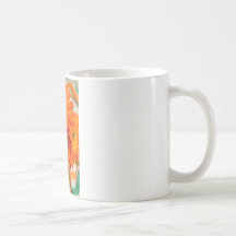 orange daisies coffee mugs