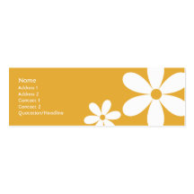 Orange Daisies - Skinny Business Card Template