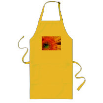 Orange Daisy Apron by WanderLinArts Orange Daisy Apron