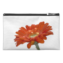 Orange Daisy Gerbera Flower Travel Accessories Bags