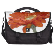 Orange Daisy Gerbera Flower Laptop Commuter Bag