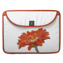 Orange Daisy Gerbera Flower MacBook Pro Sleeve