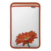 Orange Daisy Gerbera Flower MacBook Sleeves