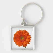 Orange Daisy Keychain