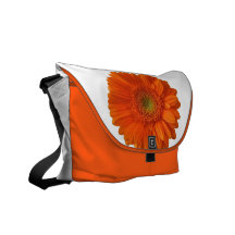 Orange Daisy Messenger Bag