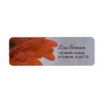 Orange Daisy Return Address Label