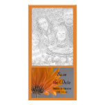 Orange Daisy Save the Date Announcement Photo Card