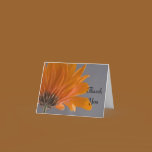 Orange Daisy Wedding Bridesmaid Thank You Card