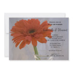 Orange Daisy Wedding Invitation