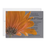 Orange Daisy Wedding Invitation
