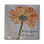 Orange Daisy Wedding Magnet