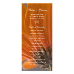 Orange Daisy Wedding Program Rack Card Design