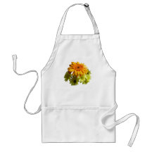Orange Daisy With Yellow Mums Aprons